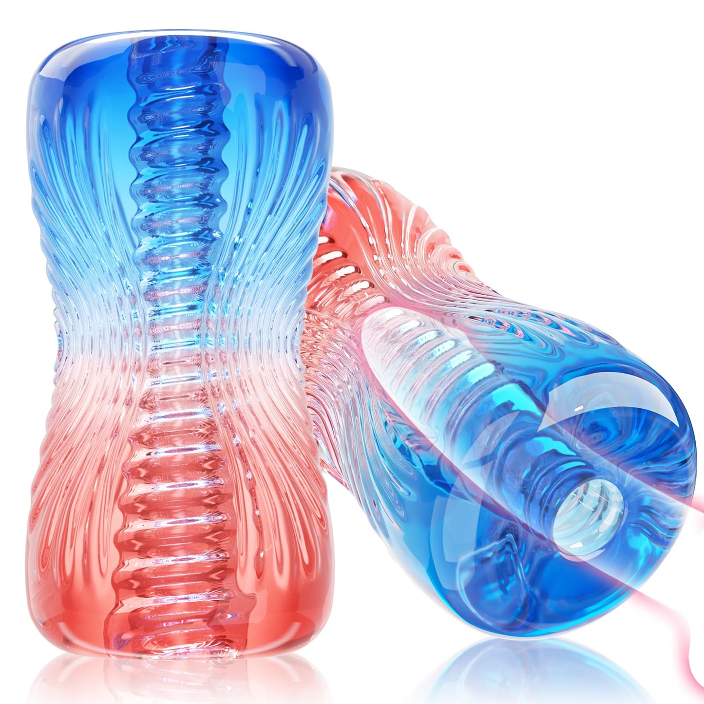 Abanney Male Masturbator Sex Toys - Adult Sex Toy Pocket Pussy, TPE Male Masturbation Sleeve, Penis Training Sex Toy for Men, 3D Realistic Texture Spiral Tunnel Stroker, Couple Sex Toys & Game (Clear)