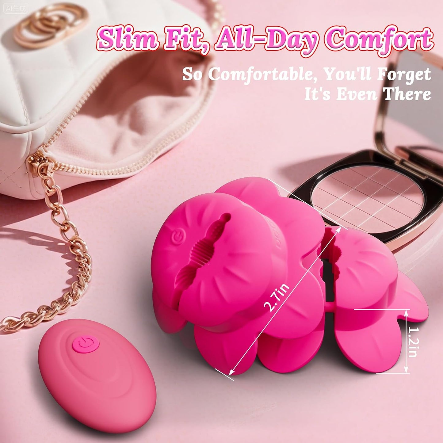 KUSHOR Nipple Toys Vibrator for Women, Vibrating Nipple Clamps Adult Toys with 10 Vibration Modes, Remote Controlled Nipple Toy Women Sex Toys, Adjustable & Wearable Nipple Vibrator for Women's Orgasm