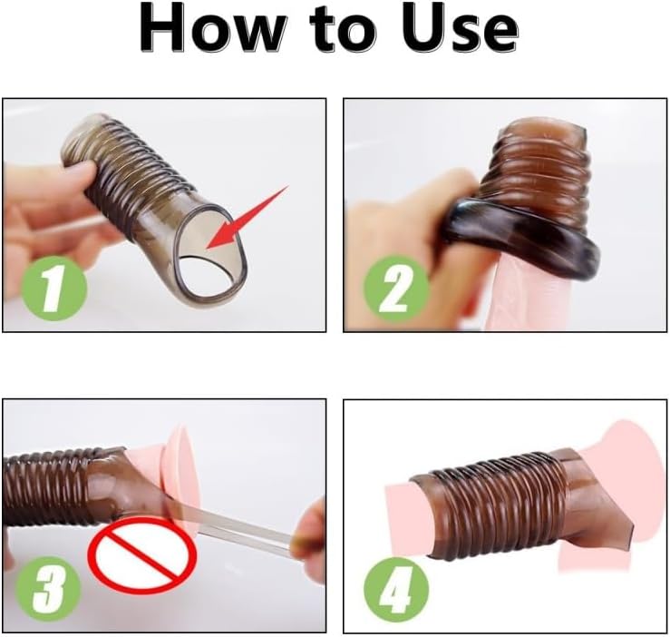Sex Toys Penis Ring Silicone Cock Rings for Men, 2Pcs Penis Sleeve Cockring Cock Sleeve Male Sex Toys, Juguetes Sexuales Cock and Ball Ring Adult Toys & Games for Men Couple Pleasure