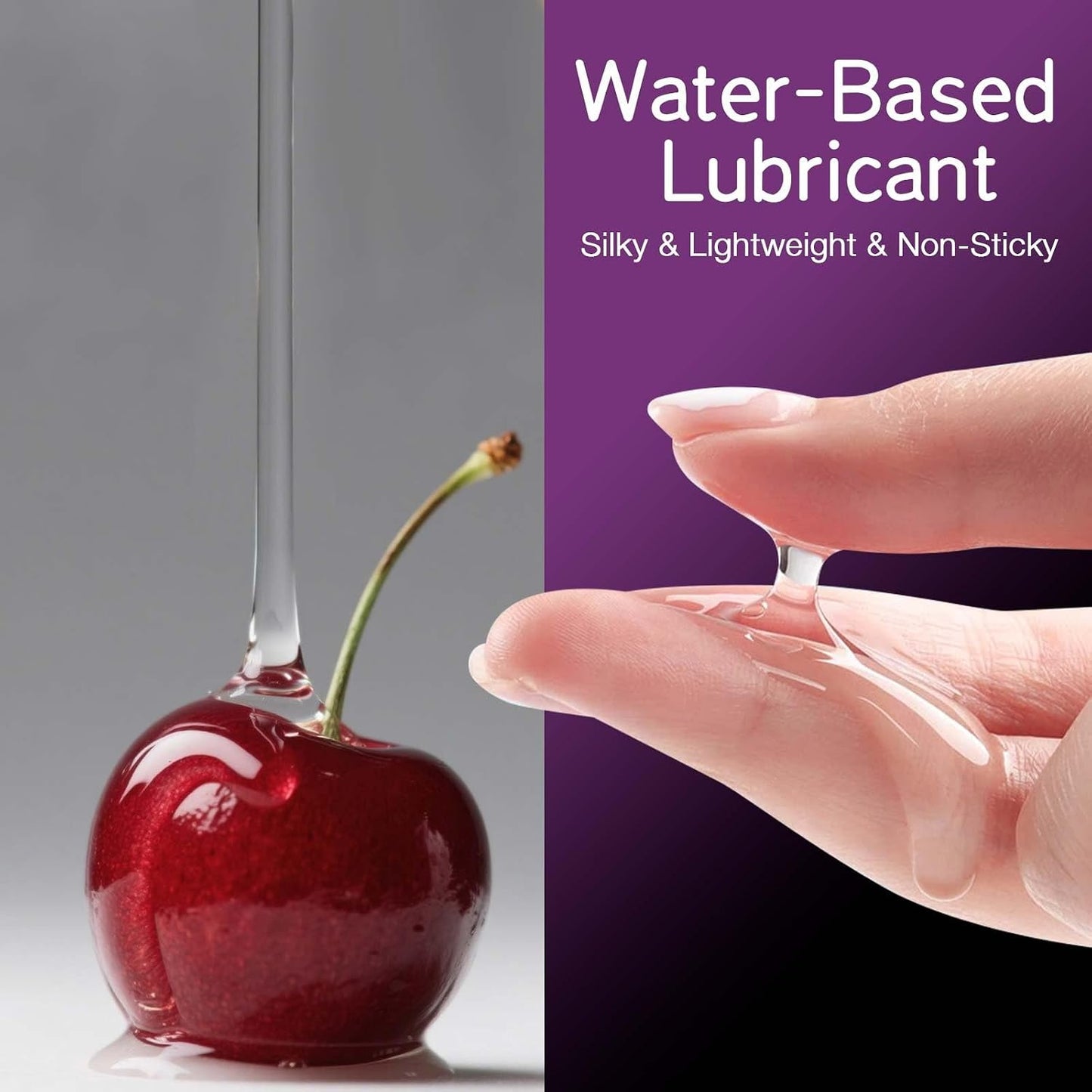 Water Based Lube Set, 8+2oz Lubricants for Privacy and Toys, Natural Long Lasting Lube Gel for Men, Women & Couples, Non-Staining, pH Friendly (Home+Travel Size)