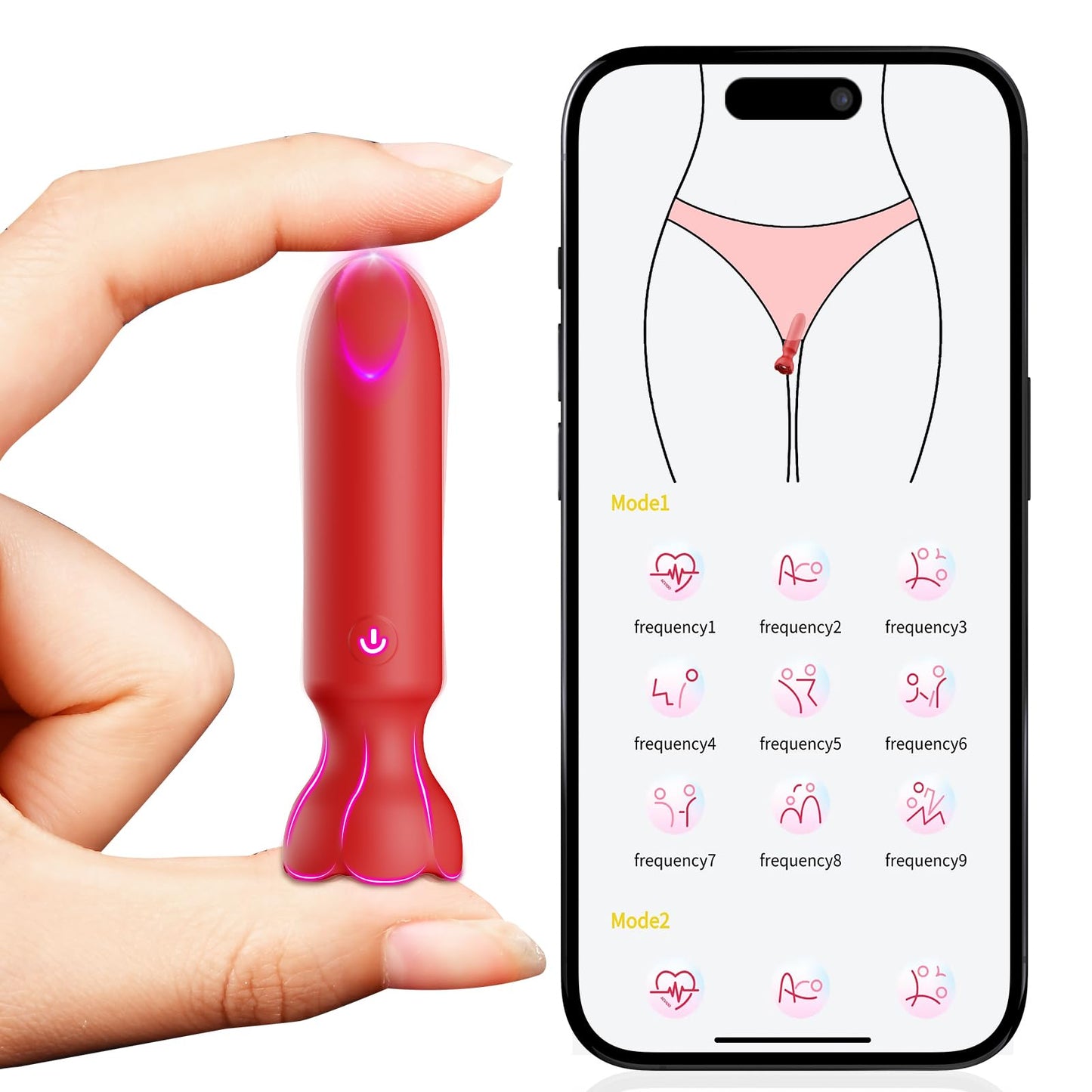 Mini Bullet Vibrator Adult Toys - Vibrators App Controlled Female Sex Toys with 9 Vibration Modes, Lipstick G Spot Dildo Clitoral Vibrator, Long Distance Discreet Vibrator for Women & Couples (Pink)