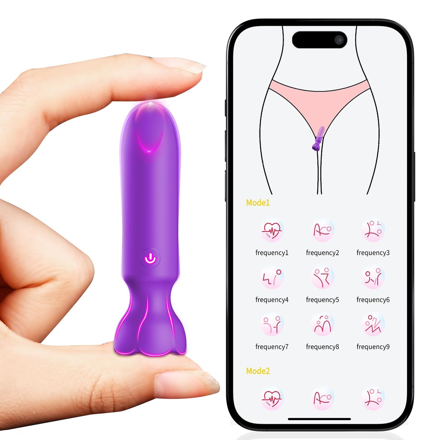 Mini Bullet Vibrator Adult Toys - Vibrators App Controlled Female Sex Toys with 9 Vibration Modes, Lipstick G Spot Dildo Clitoral Vibrator, Long Distance Discreet Vibrator for Women & Couples (Pink)