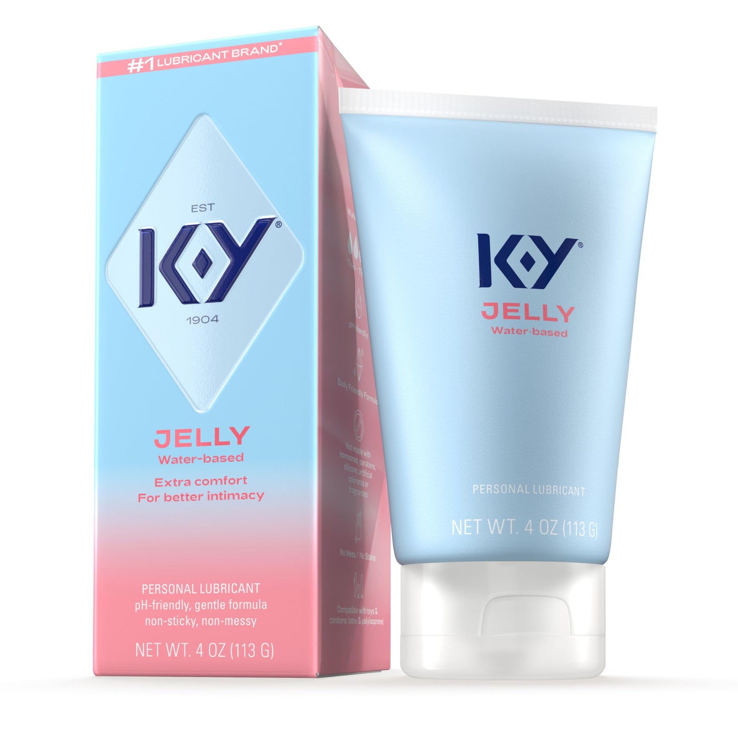 K-Y Jelly Water Based Lube For Sex, Anal Lube, Non-Greasy Water Based Personal Lubricant, pH Friendly Sex Lube Can Be Used With Sex Toys For Women & Male Sex Toys, Condom Friendly Personal Lube, 2 oz