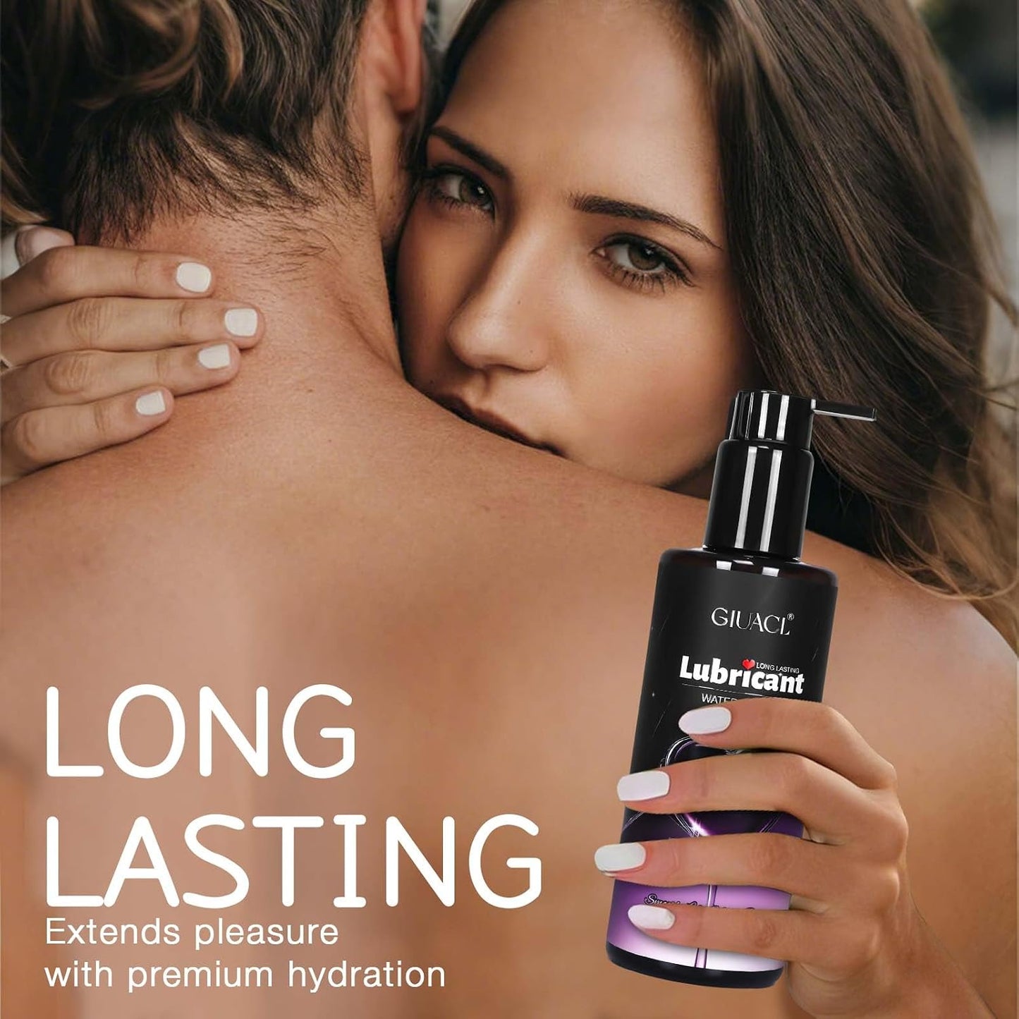 Water Based Lube Set, 8+2oz Lubricants for Privacy and Toys, Natural Long Lasting Lube Gel for Men, Women & Couples, Non-Staining, pH Friendly (Home+Travel Size)