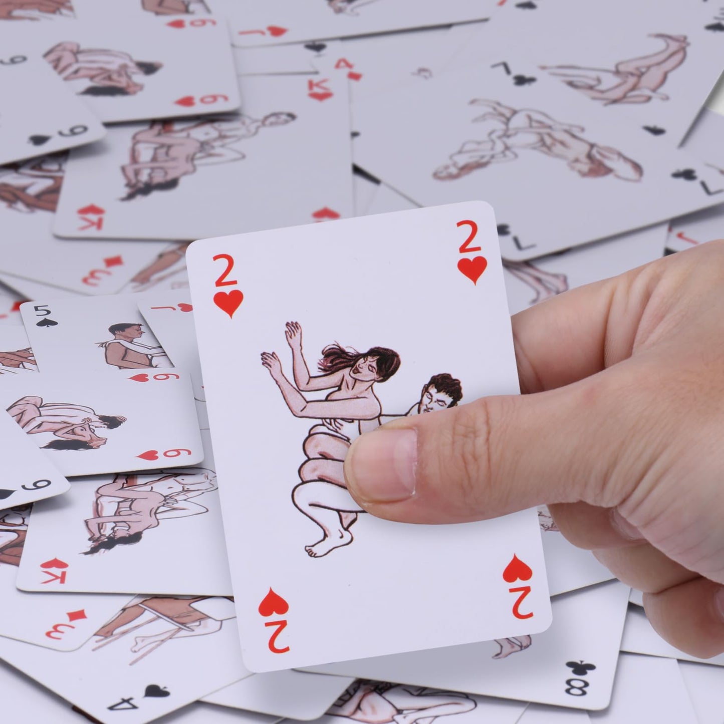 The Hottest 54 Positions Games Cards - Couples Games Cards Adults Spicy Playing Cards Sex Games for Date Night Funny Naughty Boyfriend Friend Gifts for Husband or Wife Position Decision Sex Toy