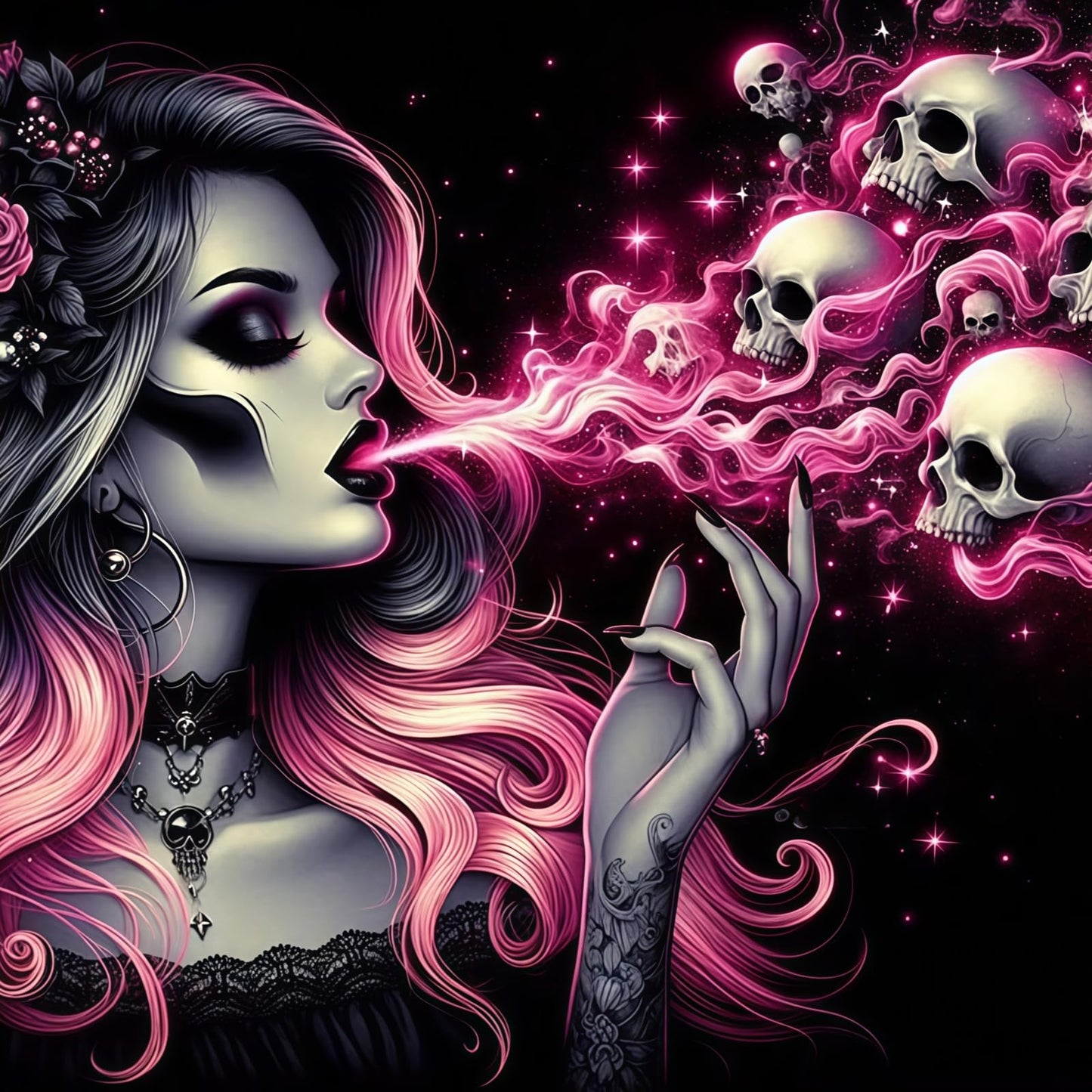 CHWGLFGG 5D Diamond Art Kits for Adults Beginners, Skull Skeleton Chef Diamond Painting Kits, DIY Full Round Drill Paint by Diamonds Dot Gem Art for Adults, Home Wall Decor 12x 16 Inch